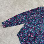 J. Crew Factory Women’s Popover Plaket Blouse Top Longsleeve Floral Multicolor S Pink Photo 8