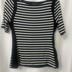 White House | Black Market  Black and White Striped Long Sleeve Top Photo 0