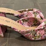 Katy Perry NWT The Tooliped Twisted Sandal Heel Pink and Green Floral Size 11M Photo 6