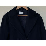 Sandro  Paris Navy Double Breasted Wool Coat Size EU 40 Career Business Thick Photo 1