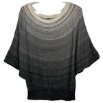 A.N.A A New Approach Women's White Gray Black Sparkle Scoop Neck Sweater Size M‎ Size M Photo 0