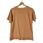 Doe & Rae Boutique  Light Blush Pink Orange Pocket Front Short Sleeve Blouse S Photo 1