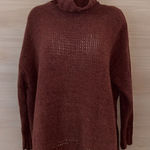 Aerie Women's Burgundy Knit Oversized Turtleneck Sweater Size S/P Photo 0