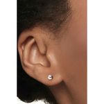 Boutique Rhodium 925 Sterling Silver Ball Stud Earrings‎ Classic Round Sphere, 4mm Photo 5