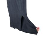 Vintage Linen Blend Black Maxi Dress Embroidered Pineapple Flowers Size 16 Photo 7