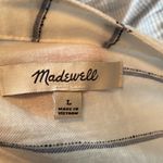 Madewell White / Blue Striped  Flowy Short Sleeve Top Photo 4