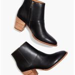 Madewell  The Rosie Heeled Side Zipper Ankle Boot in Leather Sz 8.5 Photo 0