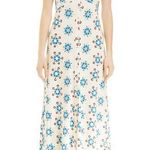 Paco Rabanne v neck floral print maxi with pearl snaps down the front size 34 Photo 0