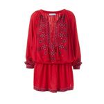 Melissa Odabash Red Nadja Embroidered Short Mini Women's Dress size Small Photo 3