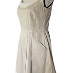 White House | Black Market Khaki Tan and White Dress. Size 4 Photo 3