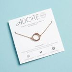 Swavorski Adore Jewelry Organic Circle Bracelet Rose Gold  Crystal Photo 1