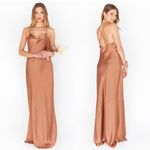 Show Me Your Mumu Tuscany Slip Maxi Dress in Copper Luxe Satin Size Medium Photo 11