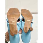 L'INTERVALLE Leather Thong Square Toe Stiletto Heels Jet Blue Women's Size US 9 Photo 4
