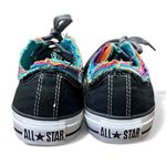 Converse Low Top Sneakers Womens 8 Chuck Taylor All Star Black Rainbow Stitch Photo 4
