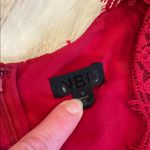 NBD Elegant Red Lace Romper plunge neck small Photo 3