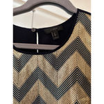J.Crew Women's  Top, Size 2 Navy & Gold Photo 1