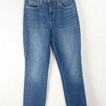 L'Agence L’AGENCE Dean Mid Rise Slim Straight Five Pockets Blue Denim Jeans, Size 24 Photo 0