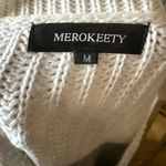 Merokeety Color Block Chunky Knit Sweater Cozy Striped Pullover Winter Casual M Photo 3