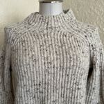 Madewell Donegal Northfield Mock Neck Sweater Snow Bunny Ivory Marl Wool Blend Photo 4