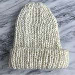 For Love & Lemons  Cream Chunky Knit Beanie One Size New FLL Photo 0