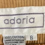 Vintage Adoria 100% Cotton Chic Tan Corduroy Blazer Size 8 Photo 6
