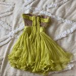 NWT Maria Lucia Hohan Silk Bustier Corset Mini Dress Yellow Size 42 Photo 6