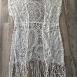 White Lace Fringe Kimono Photo 3