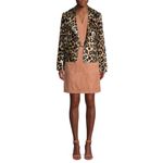 Trina Turk NWT  Reprise Leopard Faux Fur Moto Jacket Size 12 Photo 4