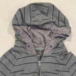 Lululemon Movement Jacket sz 6 Gray Stripe Hoodie Thumb Hole Hoodie Photo 4