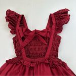 Sea New York Vivienne Broderie Anglaise Eyelet Shirred Mini Dress Claret, XS Red Photo 12