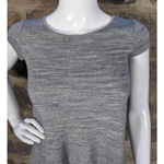 SO  Top Heather Gray Woman's Junior's Size‎ 7/8 Short Sleeve Shark Bite Hem Photo 1