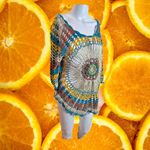 Roz & Ali  Women's Multicolored Floral‎ Crochet Scoop-Neck Sweater Size L/XL Photo 6