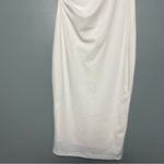 NWT Showpo Got Me Looking White One Shoulder Ruched Midi Dress Women’s Size 6 Photo 3