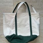RESTORATION HARDWARE BOAT & TOTE BEIGE Green CANVAS ‎ Large Logo Photo 3