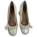 Tory Burch NIB Ivory Addison Pump Box Calf Heels Women's Sz 5.5 Shoes NEW 44916 Photo 2