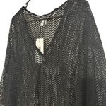 Calvin Klein Mesh 3/4 Sleeve Swim Beach Coverup Dress Black NWT Womens Large Photo 3