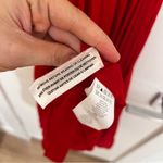 NEW Michael Kors Red Pleated Dress with Logo Gold Belt Size XL Photo 8