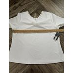 Worthington Women Top 1X White Crop Cutout Twist Fitted Short Sleeve Photo 4