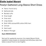 Isabel Marant Etoile “Fewlyn” Dark Gray Long Sleeve Dress Size 36 Photo 15