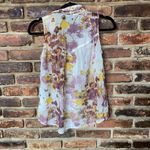 H&M  Floral Sleeveless Tie Neck Button Down Shirt Women's Size 2 Photo 5