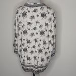 Max Studio Black And White Floral Button Up Shirt Size XL Photo 4