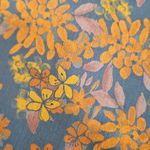 Skies Are Blue 💕💕Long-Sleeve Button-Down Blouse ~ Teal Mustard Print  NWT Photo 10