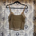 Sienna Sky  Cream And‎ Blue Floral Tank Top Size Large Photo 1