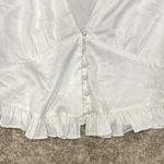 WAYF  Amena Satin Ruffle Blouse Size XL Photo 5