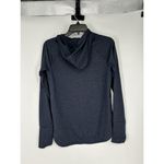 Athleta  Utempo Hoodie Pullover Sweatshirt Navy Blue Thumbholes Lightweight Sz XS Photo 2