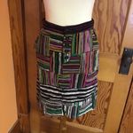 Anthropologie  Odille bright striped velvet skirt Photo 9