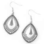 Paparazzi Fearlessly Feminine Silver Earrings (210) Photo 1
