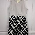 Tabitha Anthropologie Aleida Sleeveless Sheath Black/White Dress Size 6 Formal White Photo 2