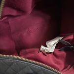 Mango  Quilted Black Faux Leather Satchel Handbag Gold Hardware Crossbody Strap Photo 14