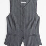 Abercrombie & Fitch Abercrombie Grey Pinstripe Vest Photo 0